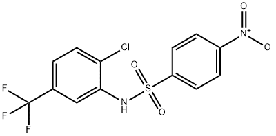 N-[2-chloro-5-(trifluoromethyl)phenyl]-4-nitrobenzenesulfonamide Struktur