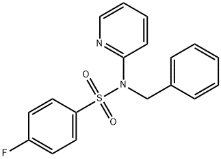 N-benzyl-4-fluoro-N-pyridin-2-ylbenzenesulfonamide Struktur