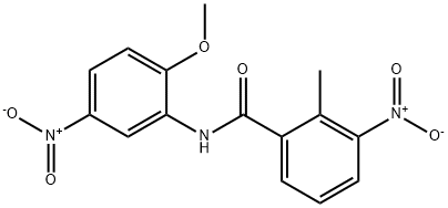 N-(2-methoxy-5-nitrophenyl)-2-methyl-3-nitrobenzamide Struktur