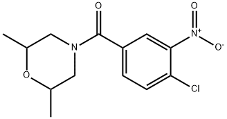 (4-chloro-3-nitrophenyl)-(2,6-dimethylmorpholin-4-yl)methanone Struktur