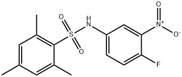 N-(4-fluoro-3-nitrophenyl)-2,4,6-trimethylbenzenesulfonamide Struktur