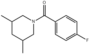 (3,5-dimethylpiperidin-1-yl)-(4-fluorophenyl)methanone Struktur