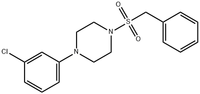 1-benzylsulfonyl-4-(3-chlorophenyl)piperazine Struktur