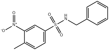 N-benzyl-4-methyl-3-nitrobenzenesulfonamide Struktur