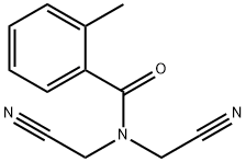 N,N-bis(cyanomethyl)-2-methylbenzamide Struktur