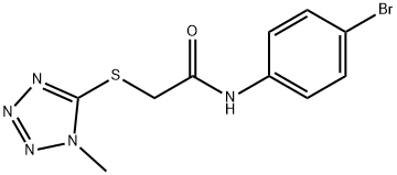 N-(4-bromophenyl)-2-(1-methyltetrazol-5-yl)sulfanylacetamide Struktur