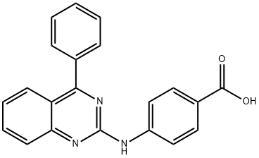 4-((4-phenylquinazolin-2-yl)amino)benzoic acid Struktur