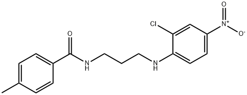 N-{3-[(2-chloro-4-nitrophenyl)amino]propyl}-4-methylbenzamide Struktur