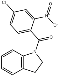 (4-chloro-2-nitrophenyl)-(2,3-dihydroindol-1-yl)methanone Struktur