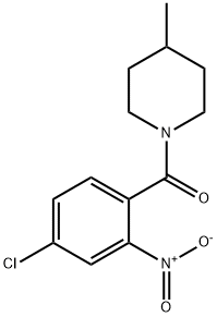 (4-chloro-2-nitrophenyl)-(4-methylpiperidin-1-yl)methanone Struktur