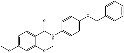 2,4-dimethoxy-N-(4-phenylmethoxyphenyl)benzamide Struktur