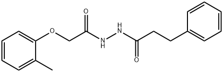 N'-[(2-methylphenoxy)acetyl]-3-phenylpropanohydrazide Struktur