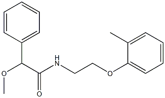 2-methoxy-N-[2-(2-methylphenoxy)ethyl]-2-phenylacetamide Struktur