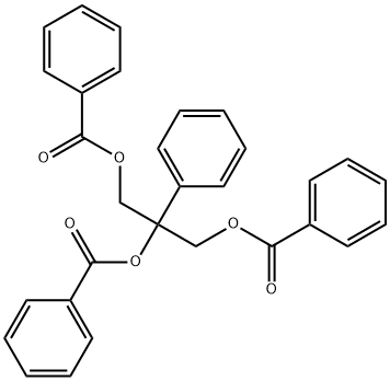 (2,3-dibenzoyloxy-2-phenyl-propyl) benzoate Struktur