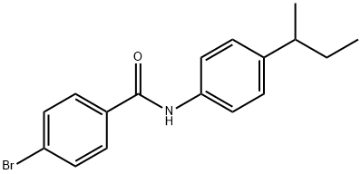 4-bromo-N-(4-butan-2-ylphenyl)benzamide Struktur