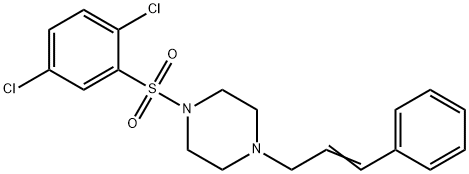 1-(2,5-dichlorophenyl)sulfonyl-4-[(E)-3-phenylprop-2-enyl]piperazine Struktur