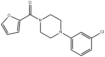 [4-(3-chlorophenyl)piperazin-1-yl]-(furan-2-yl)methanone Struktur