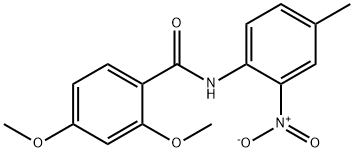 2,4-dimethoxy-N-(4-methyl-2-nitrophenyl)benzamide Struktur