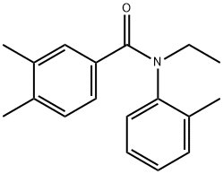 N-ethyl-3,4-dimethyl-N-(2-methylphenyl)benzamide Struktur