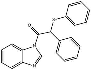 1-[phenyl(phenylsulfanyl)acetyl]-1H-benzimidazole Struktur