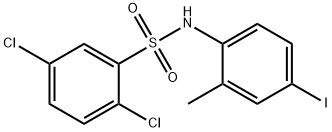 2,5-dichloro-N-(4-iodo-2-methylphenyl)benzenesulfonamide Struktur