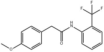 2-(4-methoxyphenyl)-N-[2-(trifluoromethyl)phenyl]acetamide Struktur