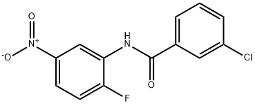 3-chloro-N-(2-fluoro-5-nitrophenyl)benzamide Struktur