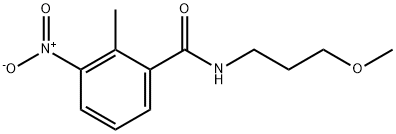 N-(3-methoxypropyl)-2-methyl-3-nitrobenzamide Struktur