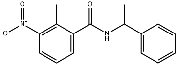 2-methyl-3-nitro-N-(1-phenylethyl)benzamide Struktur