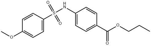 propyl 4-[(4-methoxyphenyl)sulfonylamino]benzoate Struktur