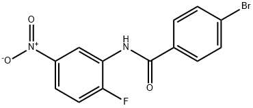 4-bromo-N-(2-fluoro-5-nitrophenyl)benzamide Struktur