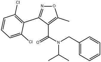 N-benzyl-3-(2,6-dichlorophenyl)-5-methyl-N-propan-2-yl-1,2-oxazole-4-carboxamide Struktur