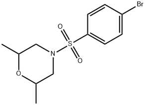 4-(4-bromophenyl)sulfonyl-2,6-dimethylmorpholine Struktur