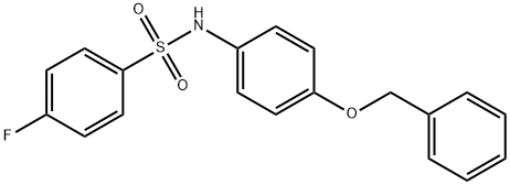 4-fluoro-N-(4-phenylmethoxyphenyl)benzenesulfonamide Struktur