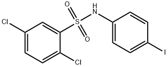 2,5-dichloro-N-(4-iodophenyl)benzenesulfonamide Struktur