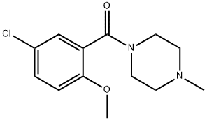 1-(5-chloro-2-methoxybenzoyl)-4-methylpiperazine Struktur