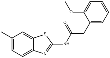 2-(2-methoxyphenyl)-N-(6-methyl-1,3-benzothiazol-2-yl)acetamide Struktur