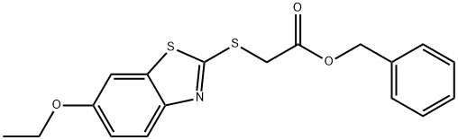 benzyl [(6-ethoxy-1,3-benzothiazol-2-yl)sulfanyl]acetate Struktur