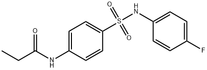 N-(4-{[(4-fluorophenyl)amino]sulfonyl}phenyl)propanamide Struktur