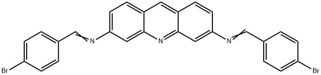 N,N'-bis(4-bromobenzylidene)-3,6-acridinediamine Struktur