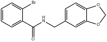 N-(1,3-benzodioxol-5-ylmethyl)-2-bromobenzamide Struktur