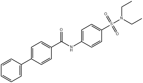 N-{4-[(diethylamino)sulfonyl]phenyl}-4-biphenylcarboxamide Struktur