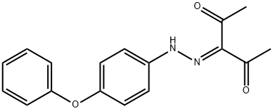 3-[(4-phenoxyphenyl)hydrazono]-2,4-pentanedione Struktur