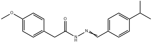 N'-(4-isopropylbenzylidene)-2-(4-methoxyphenyl)acetohydrazide Struktur