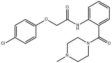 2-(4-chlorophenoxy)-N-[2-(4-methylpiperazine-1-carbonyl)phenyl]acetamide Struktur