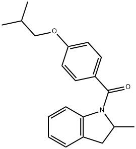 (2-methyl-2,3-dihydroindol-1-yl)-[4-(2-methylpropoxy)phenyl]methanone Struktur