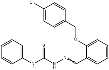 (2E)-2-{2-[(4-chlorobenzyl)oxy]benzylidene}-N-phenylhydrazinecarbothioamide Struktur