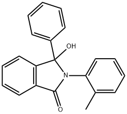 3-Hydroxy-3-phenyl-2-o-tolyl-2,3-dihydro-isoindol-1-one Struktur