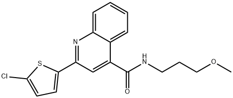 2-(5-chlorothiophen-2-yl)-N-(3-methoxypropyl)quinoline-4-carboxamide Struktur