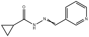 N-[(E)-pyridin-3-ylmethylideneamino]cyclopropanecarboxamide Struktur